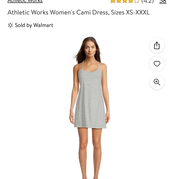 Athletic Works Women's Striped Cami Dress - Picture 1 of 7